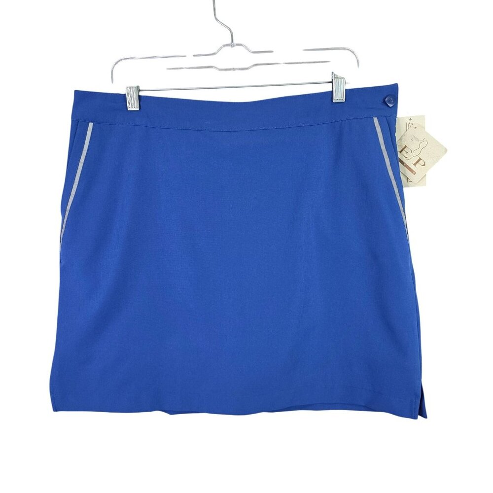 Womens EP Pro Twilight Blue Golf Skort Pockets Polyester Spandex Blend Size 14